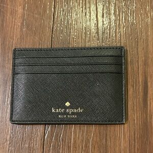 Kate Spade Black Leather Card Holder